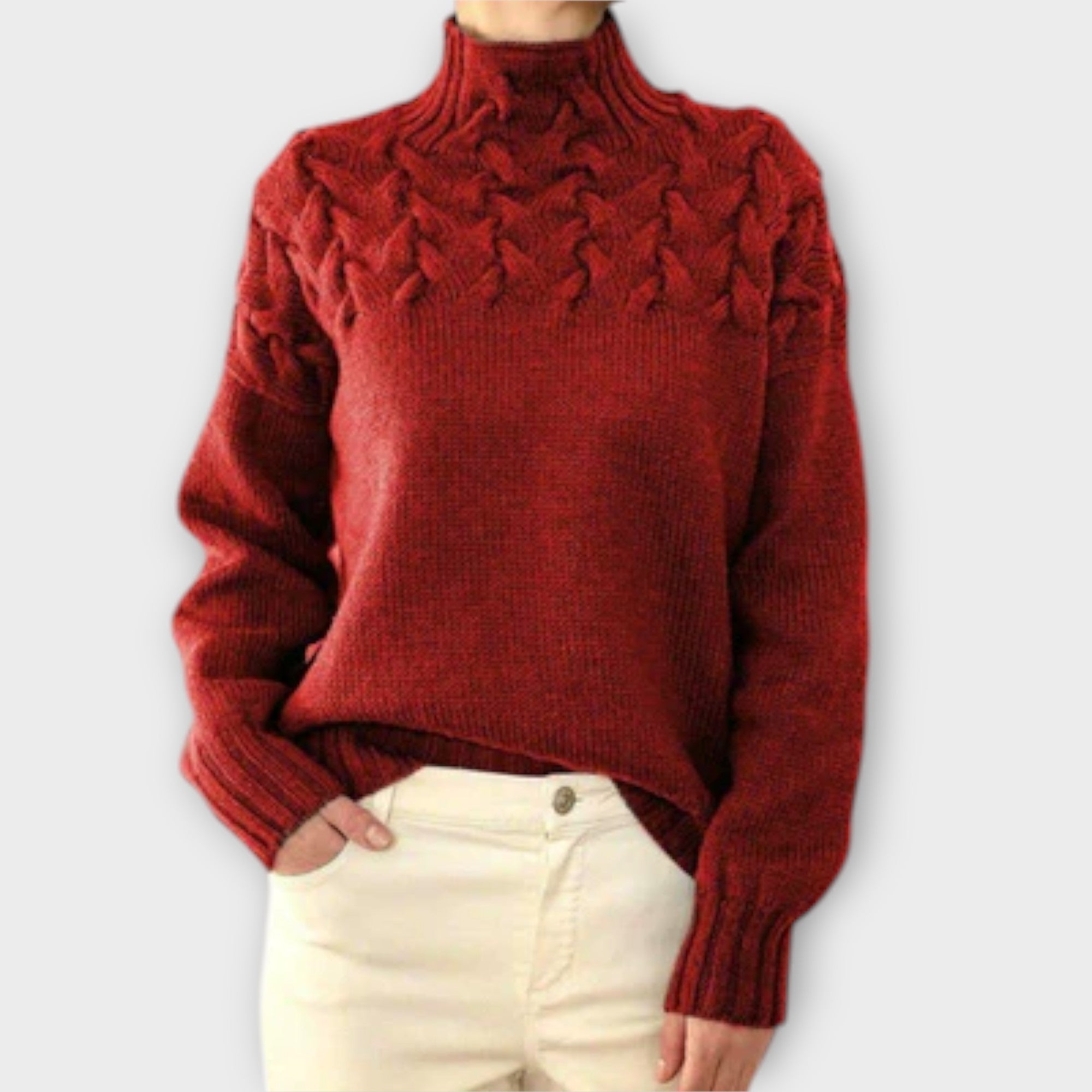 Ivana | Elegantní pletený svetr s rolákem