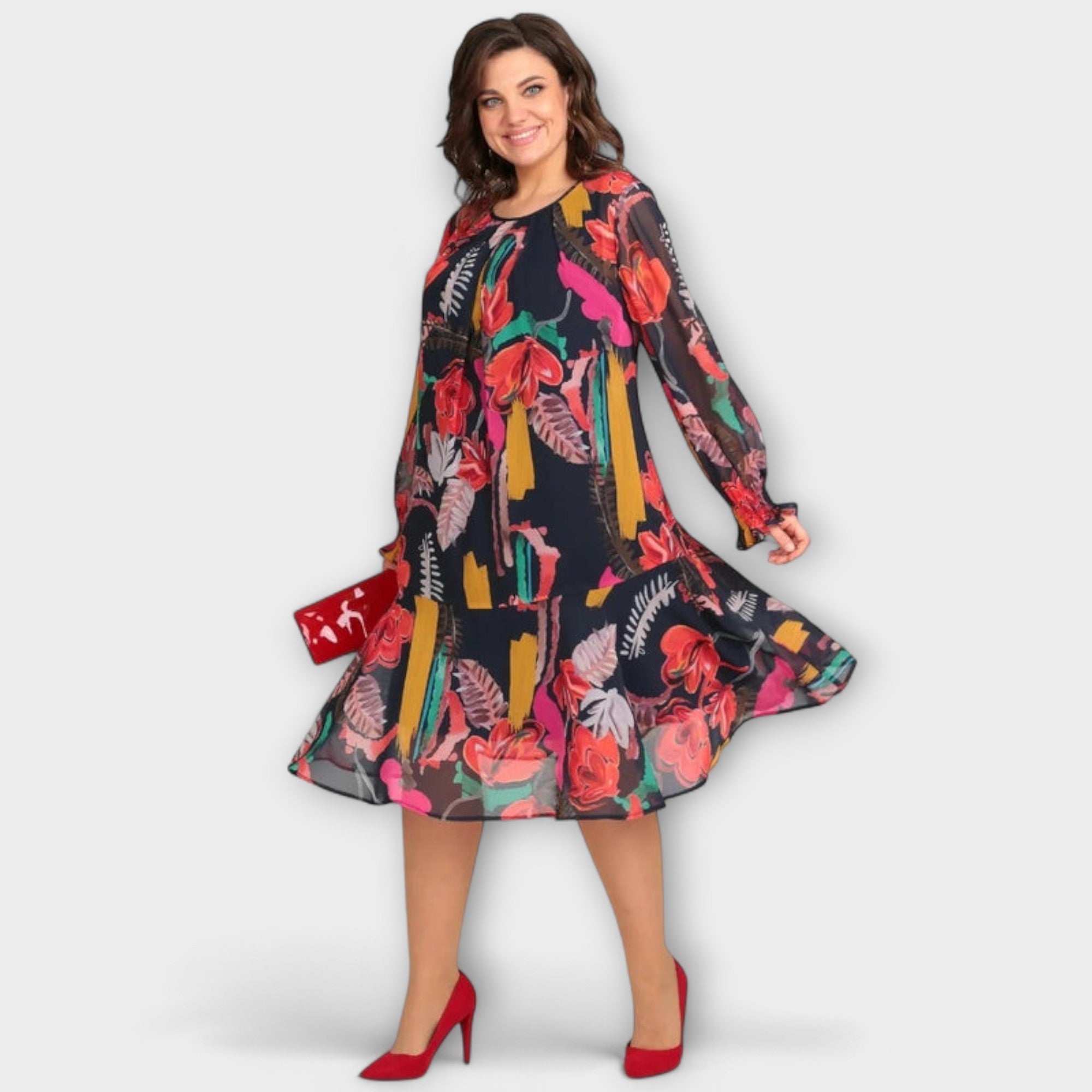 Caroline - Elegantní šaty pro plnoštíhlé pro maximální pohodlí
