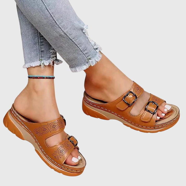 Diora™ | Ortopedické kožené sandály