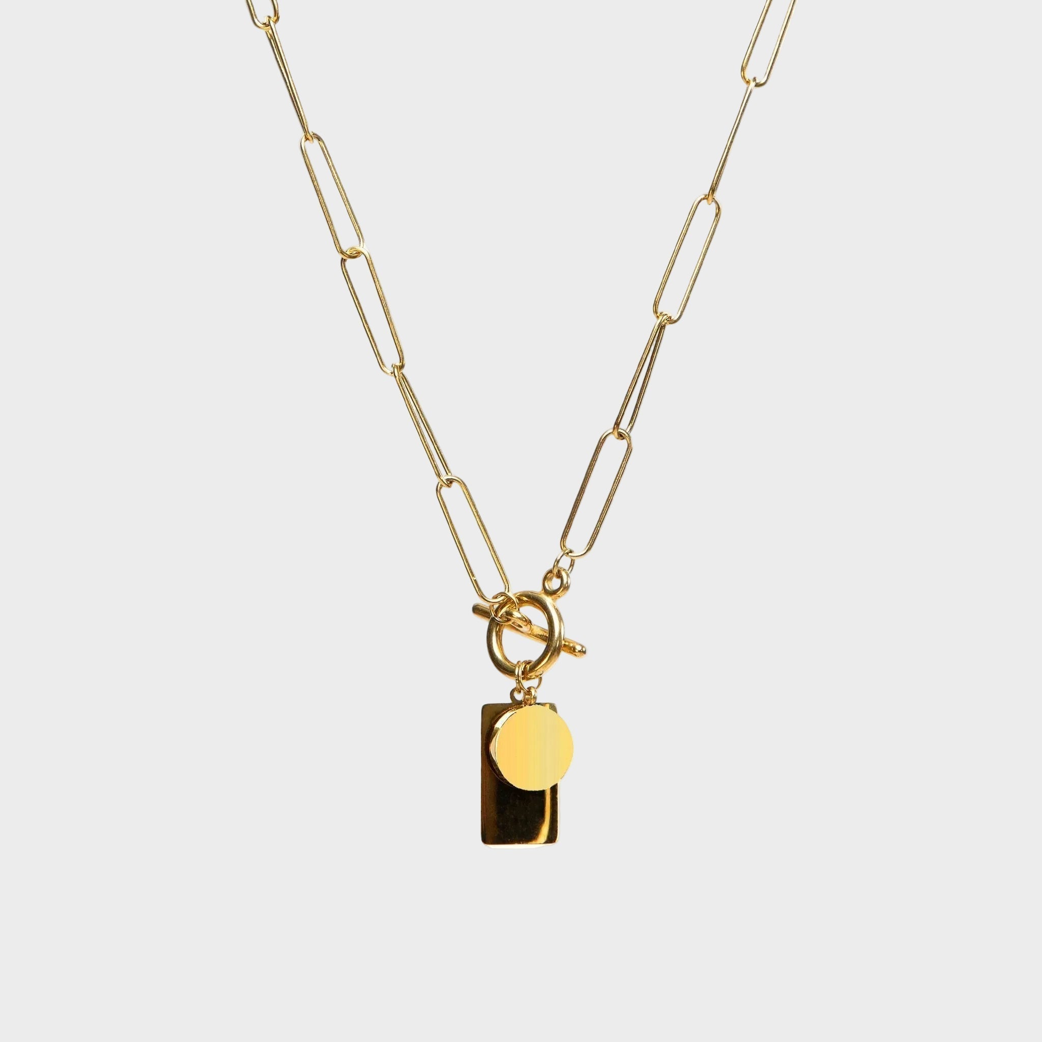 Sára Elegantní Obdélníkový Náhrdelník Minimalistický