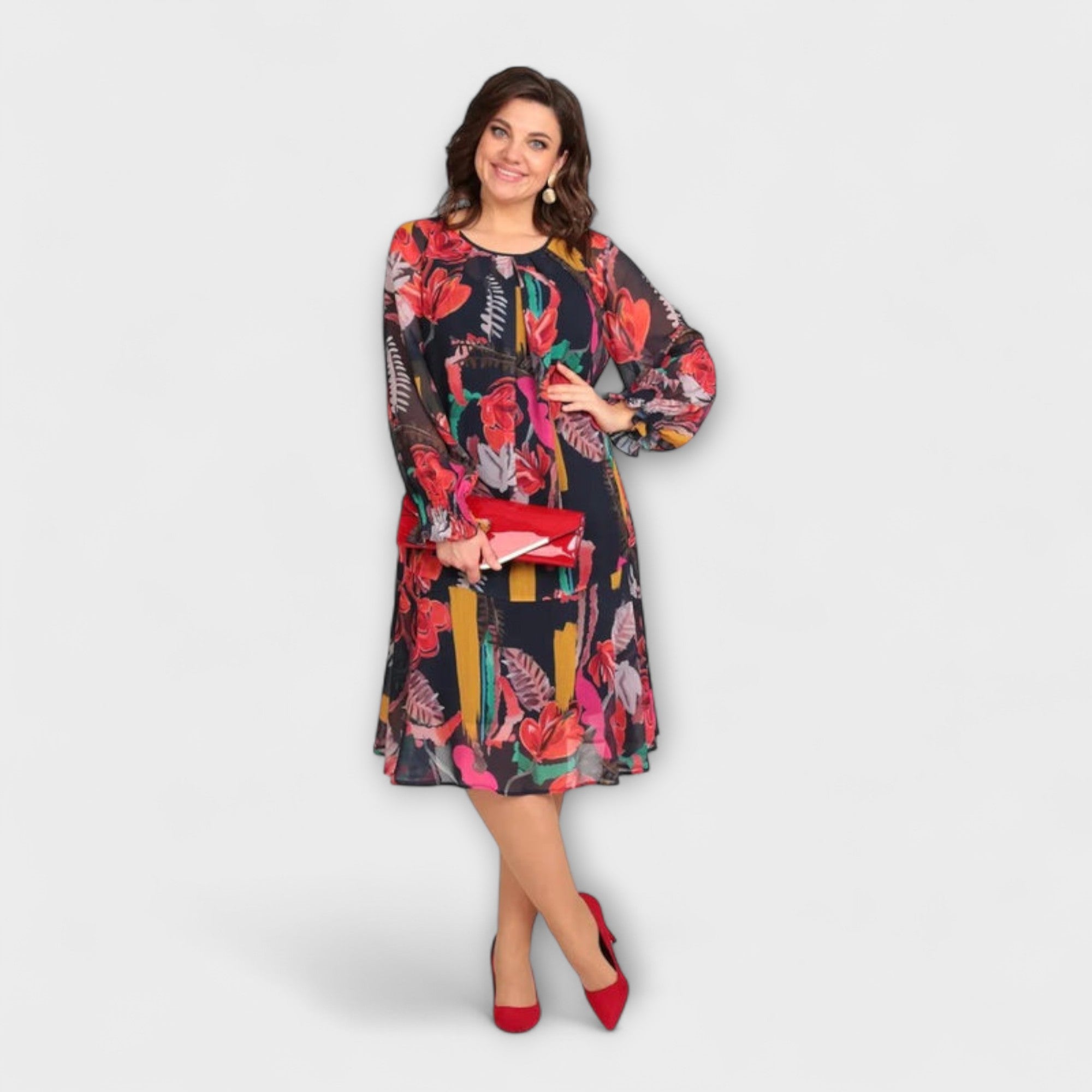 Caroline - Elegantní šaty pro plnoštíhlé pro maximální pohodlí
