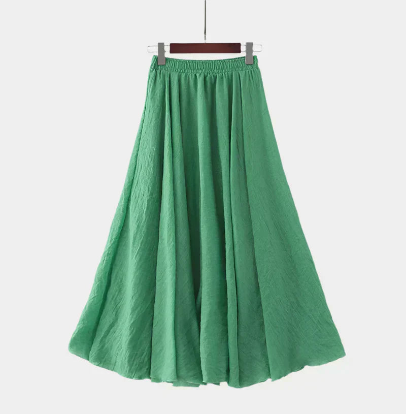 Kristýna Elegantní Vysokopásová Dlouhá Sukně Vzdušná