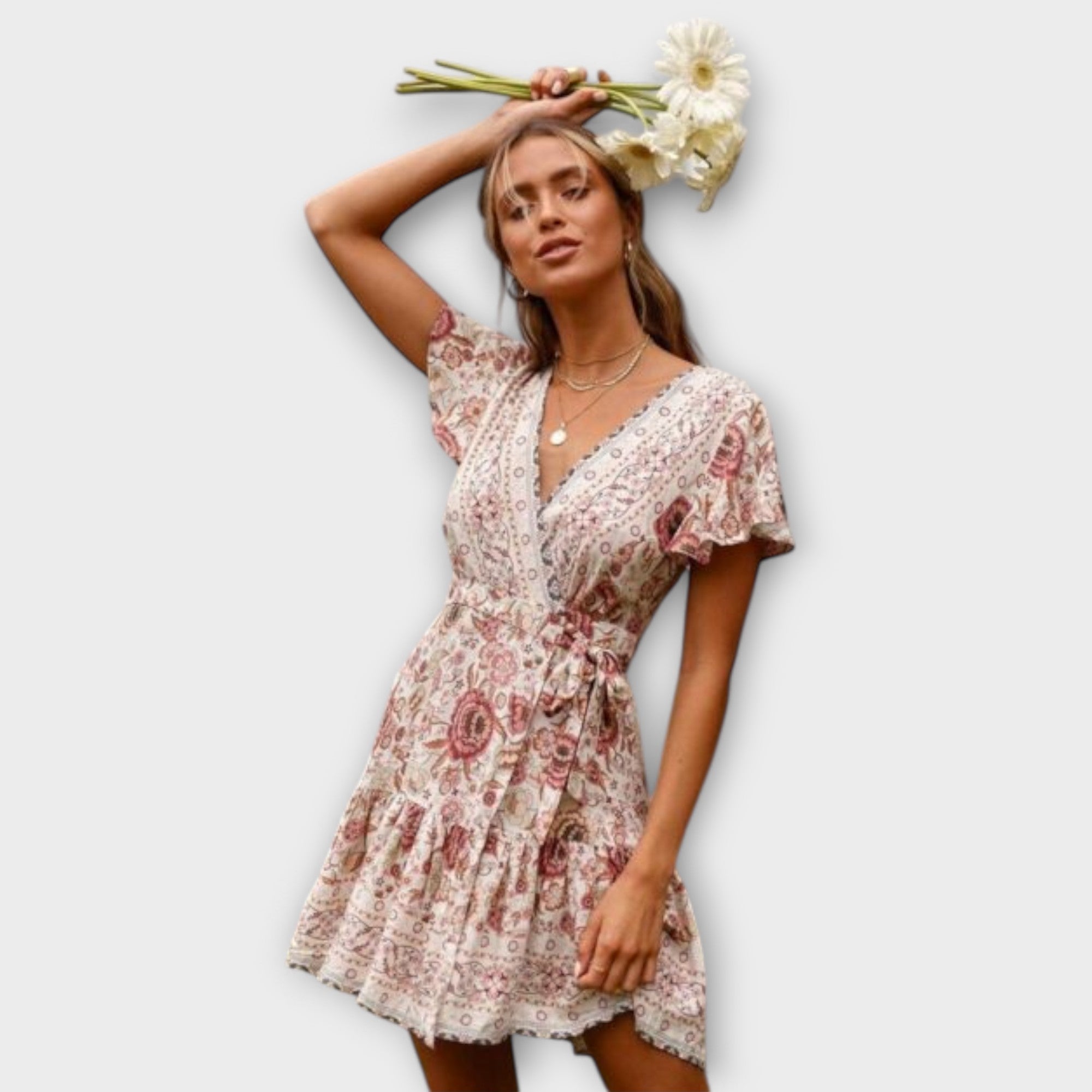 Amina - Krátké Boho Šaty