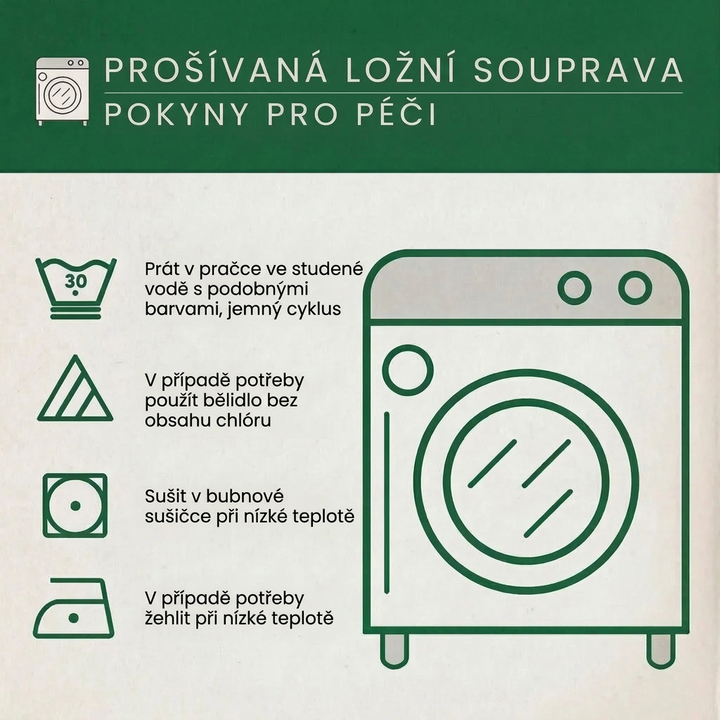 3dílná sada prošívaného povlečení - Tie-Dye sny