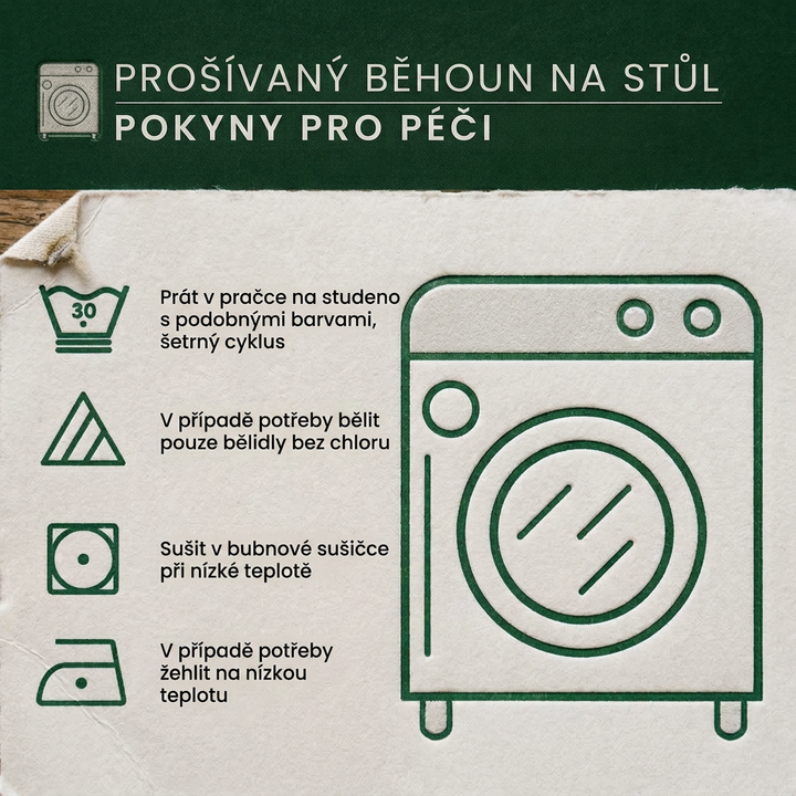 Prošívaný běhoun na stůl - Rozkvetlá zahrada