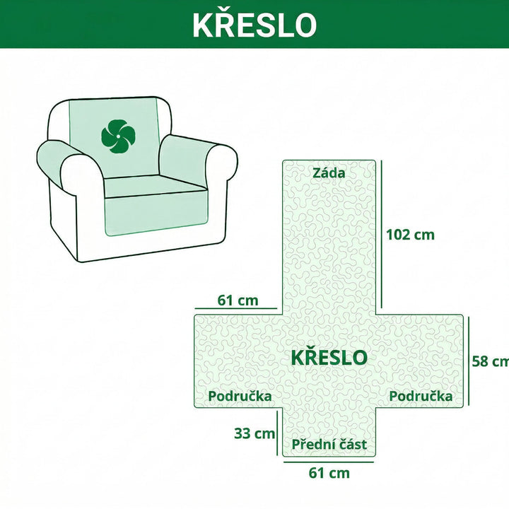 Prošívaný potah na pohovku Zasněžení přátelé