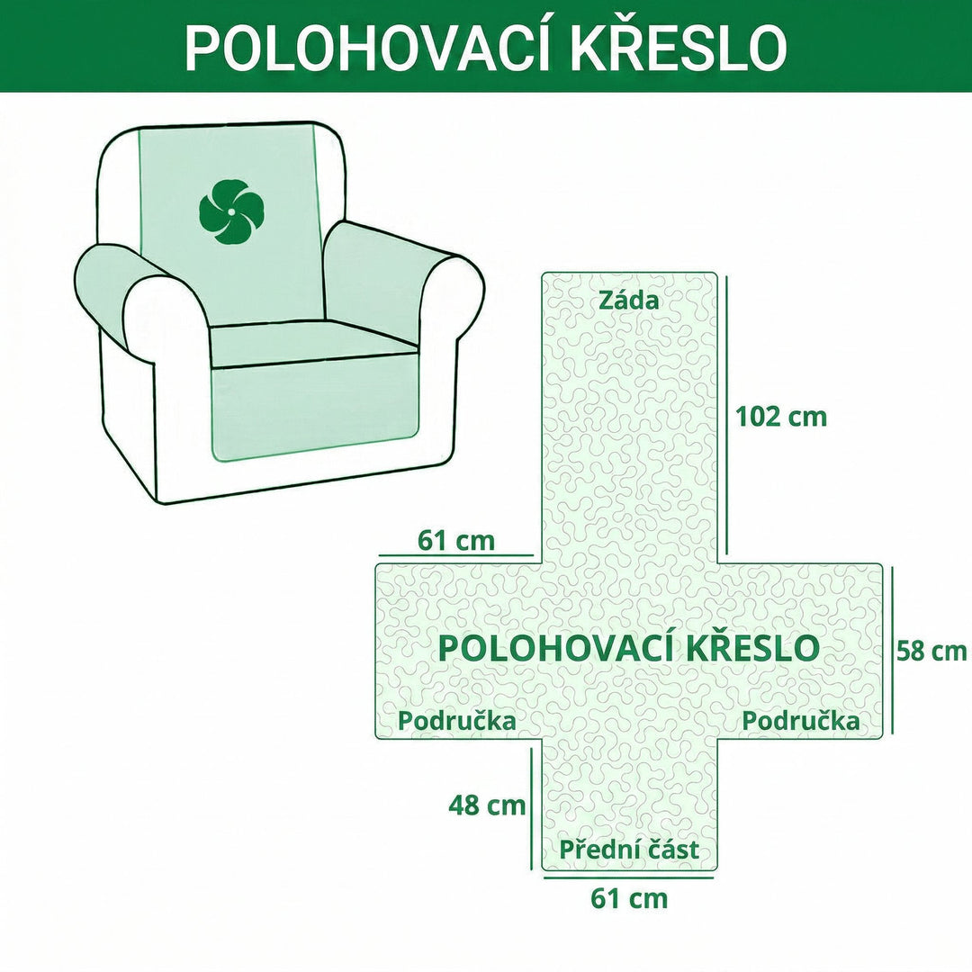 Prošívaný potah na pohovku Sváteční chata