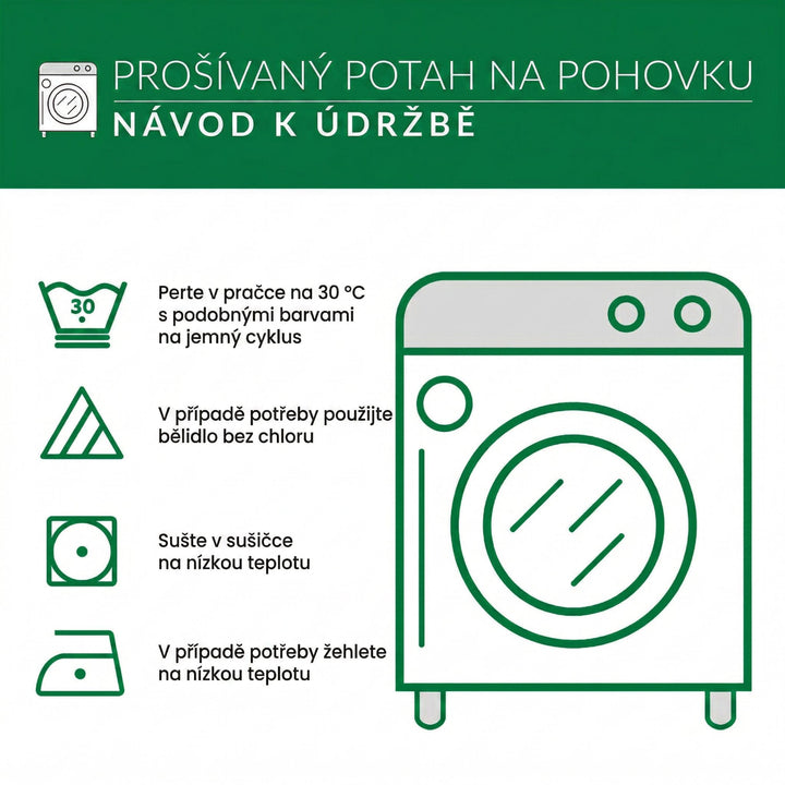 Prošívaný potah na pohovku Kořeny přírody