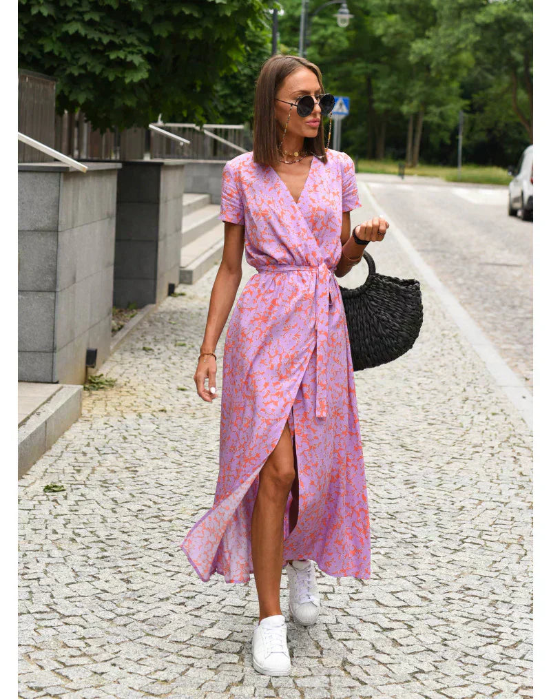 Petra - Elegantní šaty s výstřihem do V a modelujícím střihem