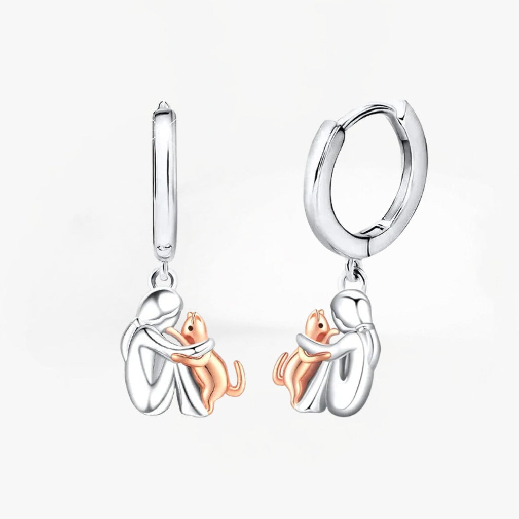 Lily™ | Náušnice Ikona Kočky (Kulaté Zapínání)